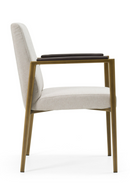 Brass Framed White Dining Chair | OROA Modern Sanders | Oroatrade.com
