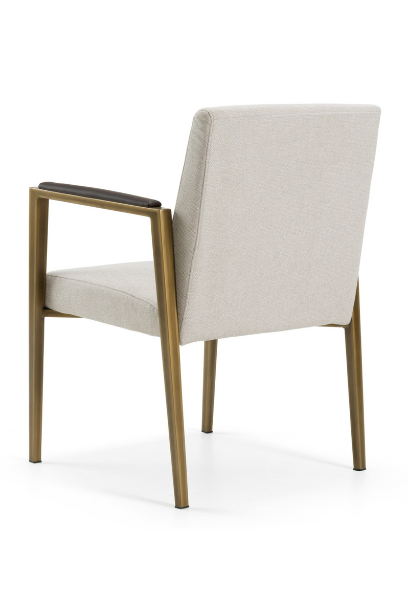 Brass Framed White Dining Chair | OROA Modern Sanders | Oroatrade.com
