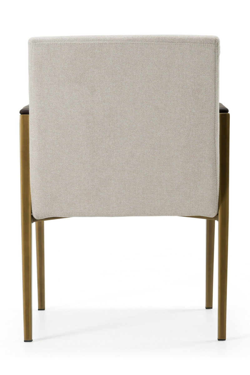 Brass Framed White Dining Chair | OROA Modern Sanders | Oroatrade.com