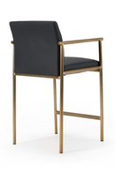 Black Vegan Leather Counter Chair | OROA Modern Custer | Oroatrade.com