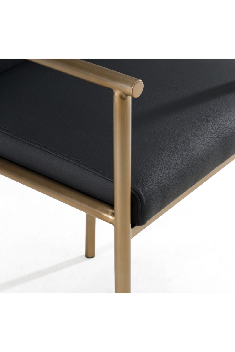 Black Vegan Leather Counter Chair | OROA Modern Custer | Oroatrade.com