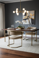 Brass-Framed Dining Side Chair | OROA Modern Sebastian | Oroatrade.com