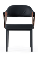 Black Vegan Leather Dining Chair | OROA Modern Jensen | Oroatrade.com