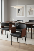 Black Vegan Leather Dining Chair | OROA Modern Jensen | Oroatrade.com