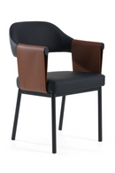Black Vegan Leather Dining Chair | OROA Modern Jensen | Oroatrade.com