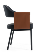 Black Vegan Leather Dining Chair | OROA Modern Jensen | Oroatrade.com