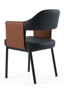 Black Vegan Leather Dining Chair | OROA Modern Jensen | Oroatrade.com