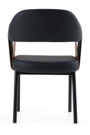 Black Vegan Leather Dining Chair | OROA Modern Jensen | Oroatrade.com