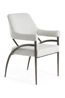 Bronze Framed White Dining Chair | OROA Modern Betty | Oroatrade.com