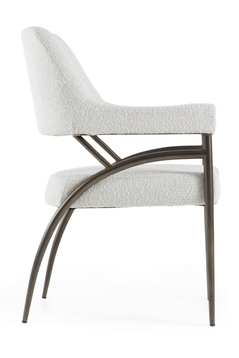 Bronze Framed White Dining Chair | OROA Modern Betty | Oroatrade.com