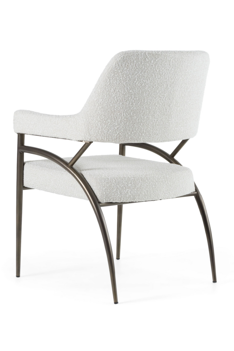 Bronze Framed White Dining Chair | OROA Modern Betty | Oroatrade.com