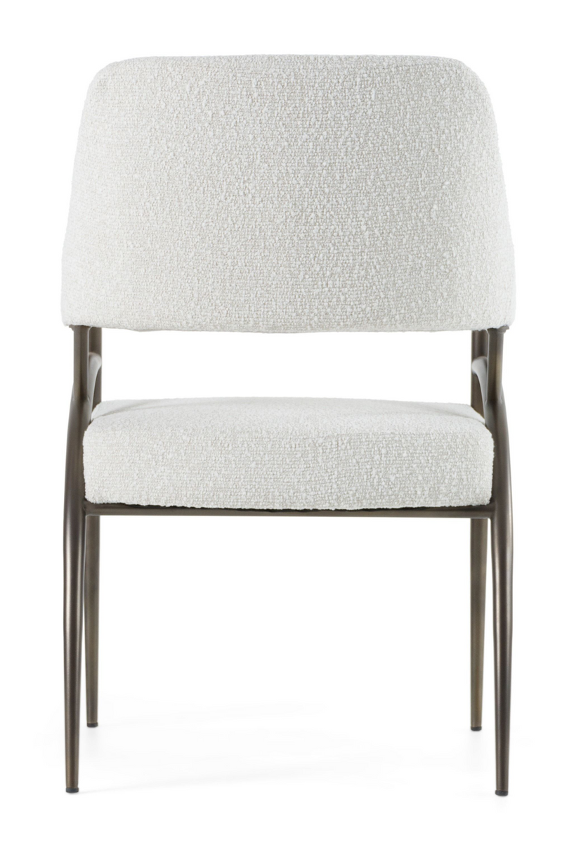 Bronze Framed White Dining Chair | OROA Modern Betty | Oroatrade.com