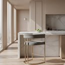 Gray Curved Counter Chair | OROA Modern Byron