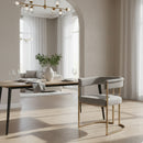 Gray Curved Dining Chair | OROA Modern Byron