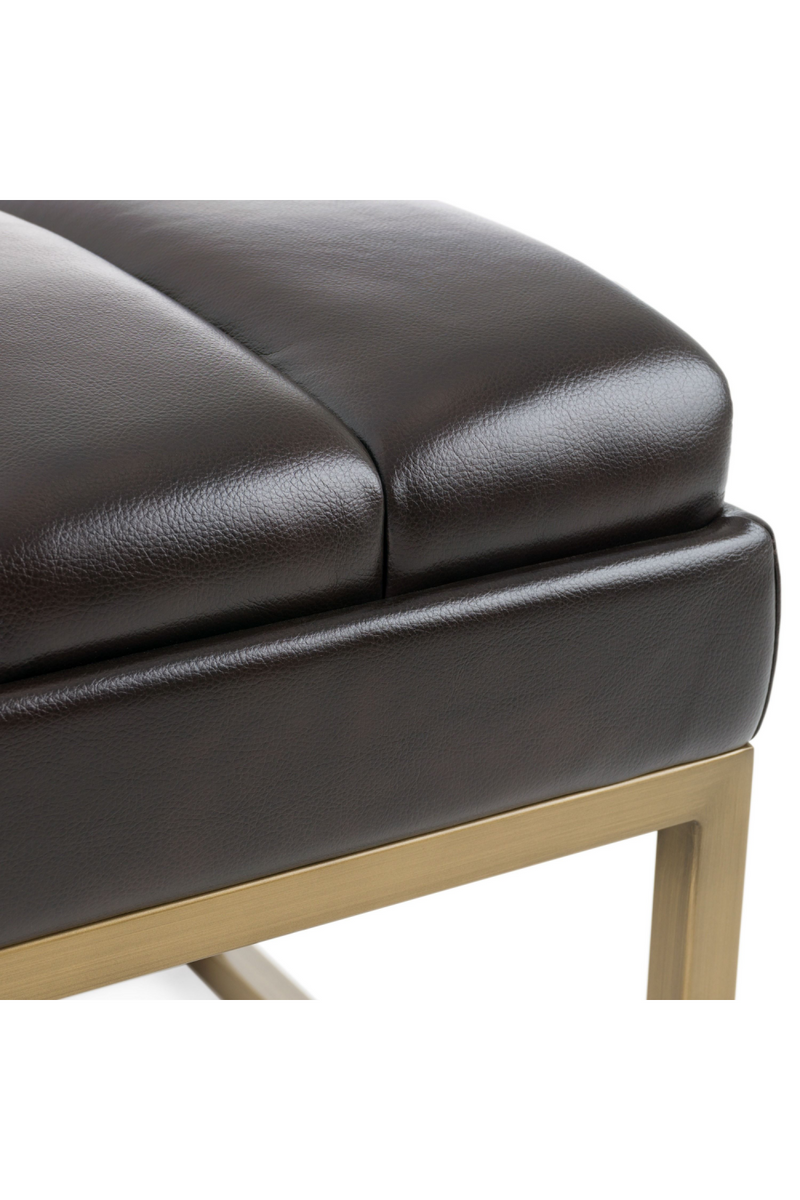 Brown Vegan Leather Dining Bench | OROA Modern Bridger | Oroatrade.com