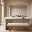 White Upholstered Dining Bench | OROA Modern Tatum