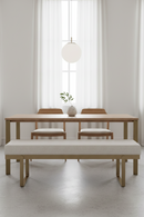 White Upholstered Dining Bench | OROA Modern Tatum