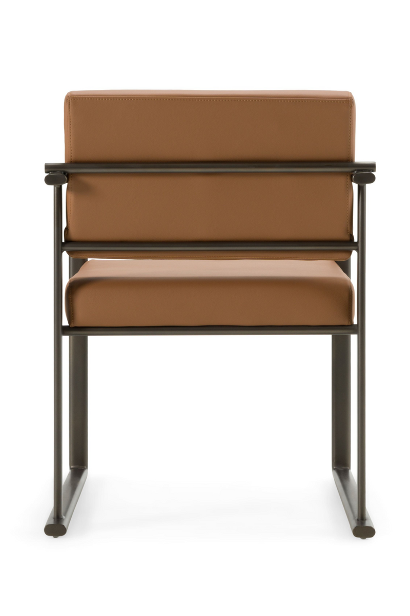 Brown Vegan Leather Dining Chair | OROA Modern Atlan | Oroatrade.com