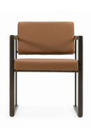 Brown Vegan Leather Dining Chair | OROA Modern Atlan | Oroatrade.com