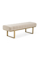 Beige Channeled Dining Bench | OROA Modern Robles | Oroatrade.com