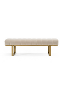 Beige Channeled Dining Bench | OROA Modern Robles | Oroatrade.com
