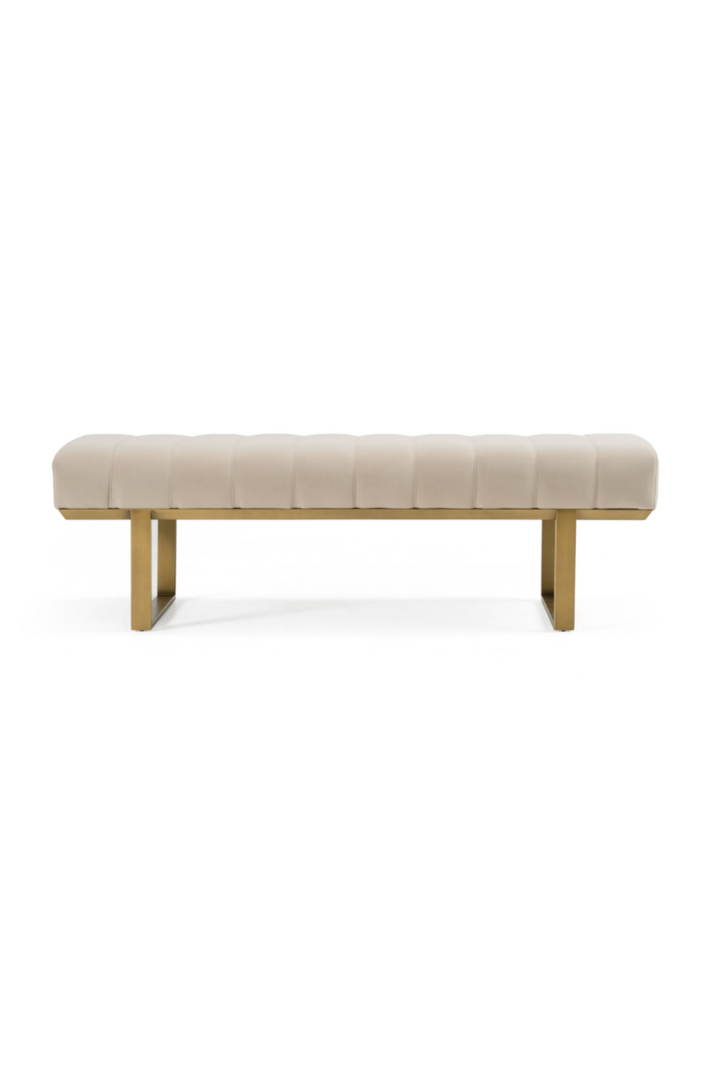 Beige Channeled Dining Bench | OROA Modern Robles | Oroatrade.com