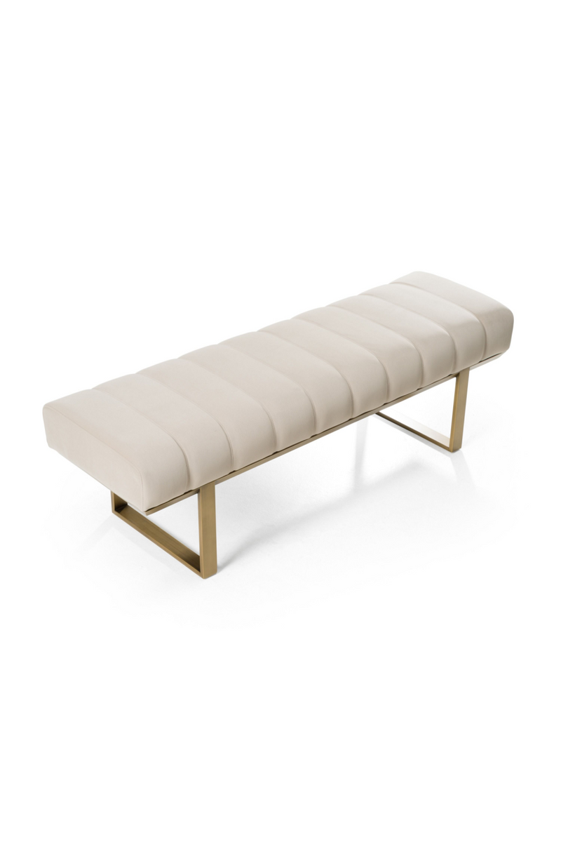 Beige Channeled Dining Bench | OROA Modern Robles | Oroatrade.com