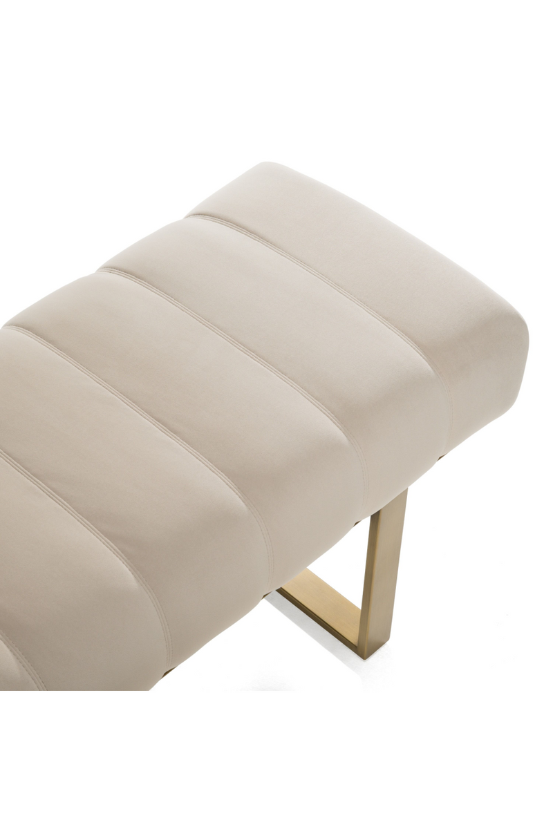 Beige Channeled Dining Bench | OROA Modern Robles | Oroatrade.com