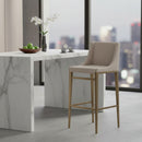 Beige Sloped-Arm Bar Stools (2) | OROA Modern Mimi | Oroatrade.com