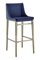 Blue Velvet Bar Stools (2) | Novi Living Mimi | Oroatrade.com