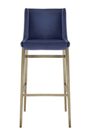 Blue Velvet Bar Stools (2) | Novi Living Mimi | Oroatrade.com