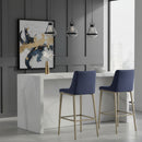 Blue Velvet Bar Stools (2) | Novi Living Mimi | Oroatrade.com