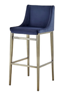 Blue Velvet Bar Stools (2) | Novi Living Mimi | Oroatrade.com