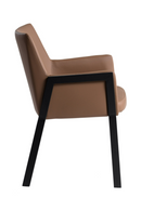 Brown Vegan Leather Dining Chair | OROA Modern Leshay | Oroatrade.com