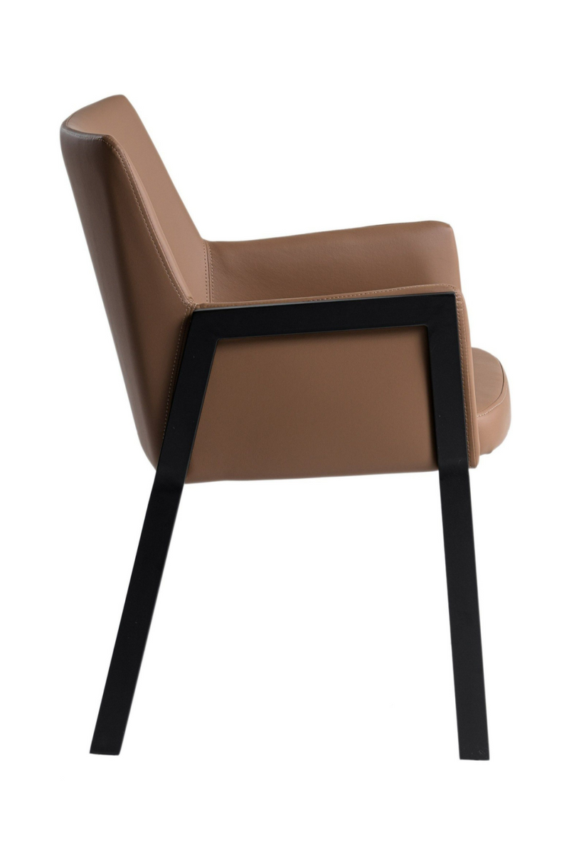 Brown Vegan Leather Dining Chair | OROA Modern Leshay | Oroatrade.com