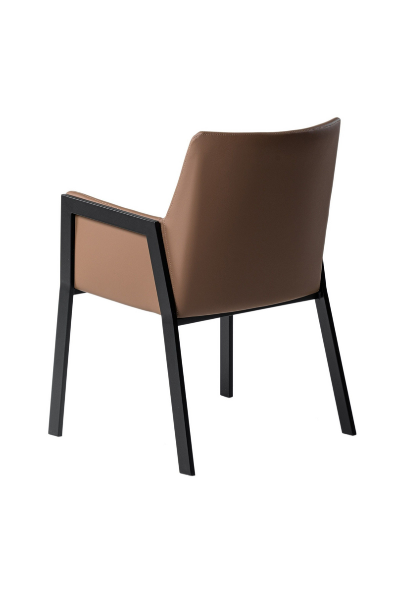 Brown Vegan Leather Dining Chair | OROA Modern Leshay | Oroatrade.com