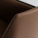 Brown Vegan Leather Dining Chair | OROA Modern Leshay
