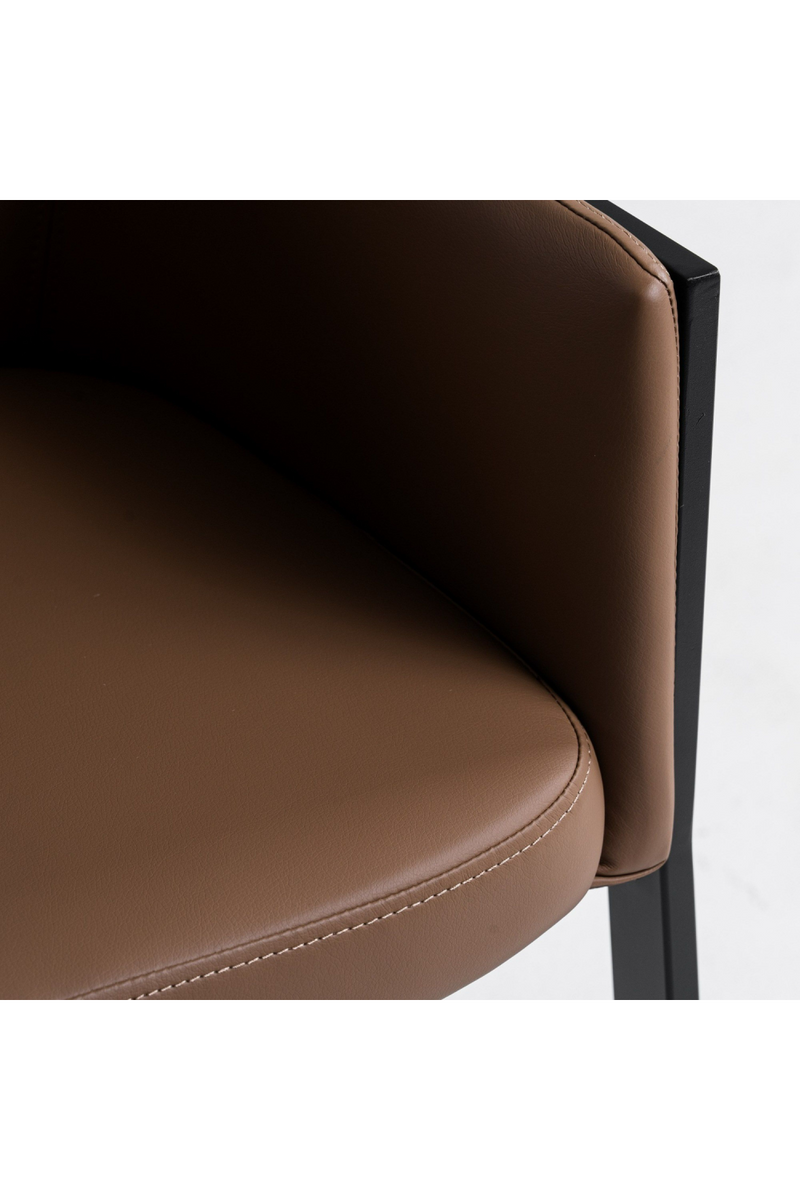 Brown Vegan Leather Dining Chair | OROA Modern Leshay | Oroatrade.com