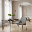 Gray Fabric Dining Armchair | OROA Modern Sabri