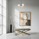 Gray Fabric Bench | OROA Modern Xane | Oroatrade.com