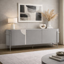 Matte Gray 3-Door Sideboard | OROA Modern Hadler
