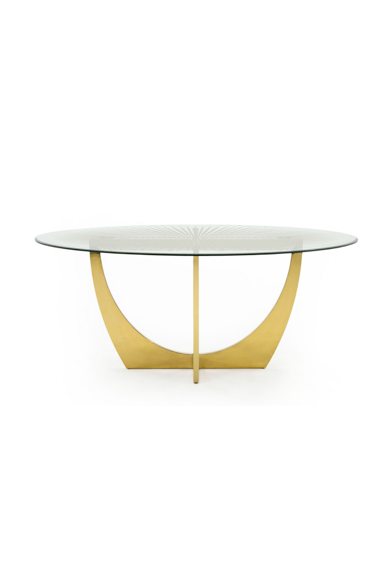 Gold Leaf Oval Dining Table | OROA Modern Chambers |  Oroatrade.com