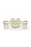 Gold Leaf Oval Dining Table | OROA Modern Chambers |  Oroatrade.com