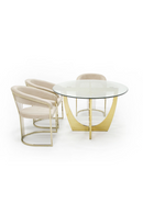 Gold Leaf Oval Dining Table | OROA Modern Chambers |  Oroatrade.com