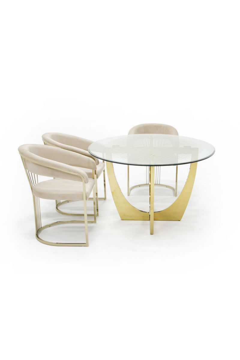Gold Leaf Oval Dining Table | OROA Modern Chambers |  Oroatrade.com