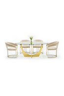 Gold Leaf Oval Dining Table | OROA Modern Chambers |  Oroatrade.com