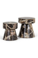 Marble Finished Round End Tables (2) | OROA Modern Marlow | Oroatrade.com