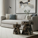 Marble Finished Round End Tables (2) | OROA Modern Marlow