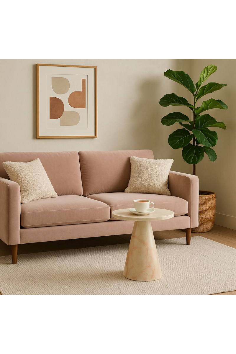 Marble Conical Base End Table | OROA Modern Pampa | Oroatrade.com