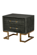 Gray Shagreen 2-Drawer Nightstand | OROA Modern Howard | Oroatrade.com